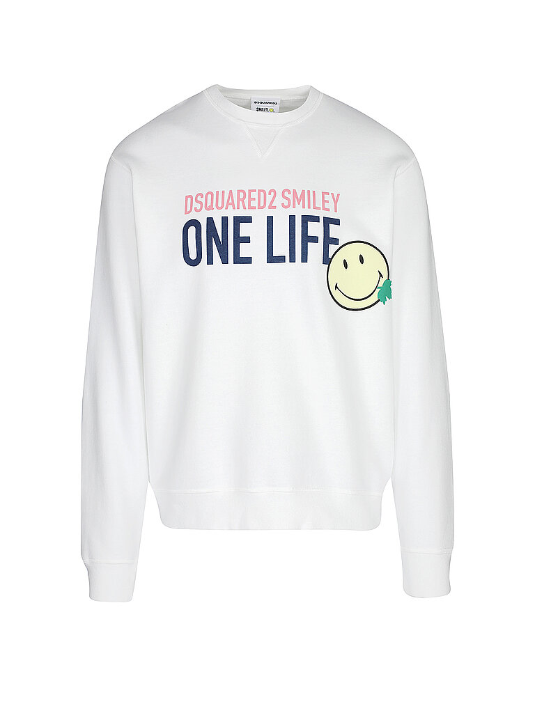 DSQUARED 2 Sweater Smiley  One Life weiß | XL